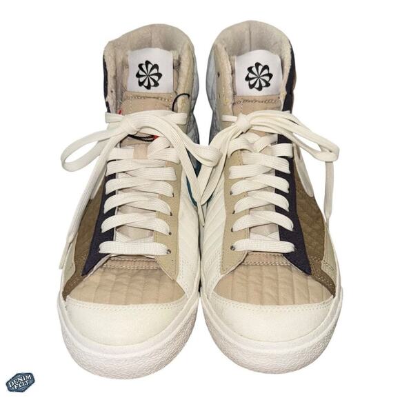 Nike Mens Quilted Sail Brown Kelp BLAZER MID 77 Lx PREMIUM “Toasty” Sneaker/Shoe - Picture 8 of 16